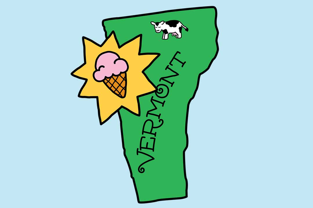 1981 We Want More! State of Vermont with star.